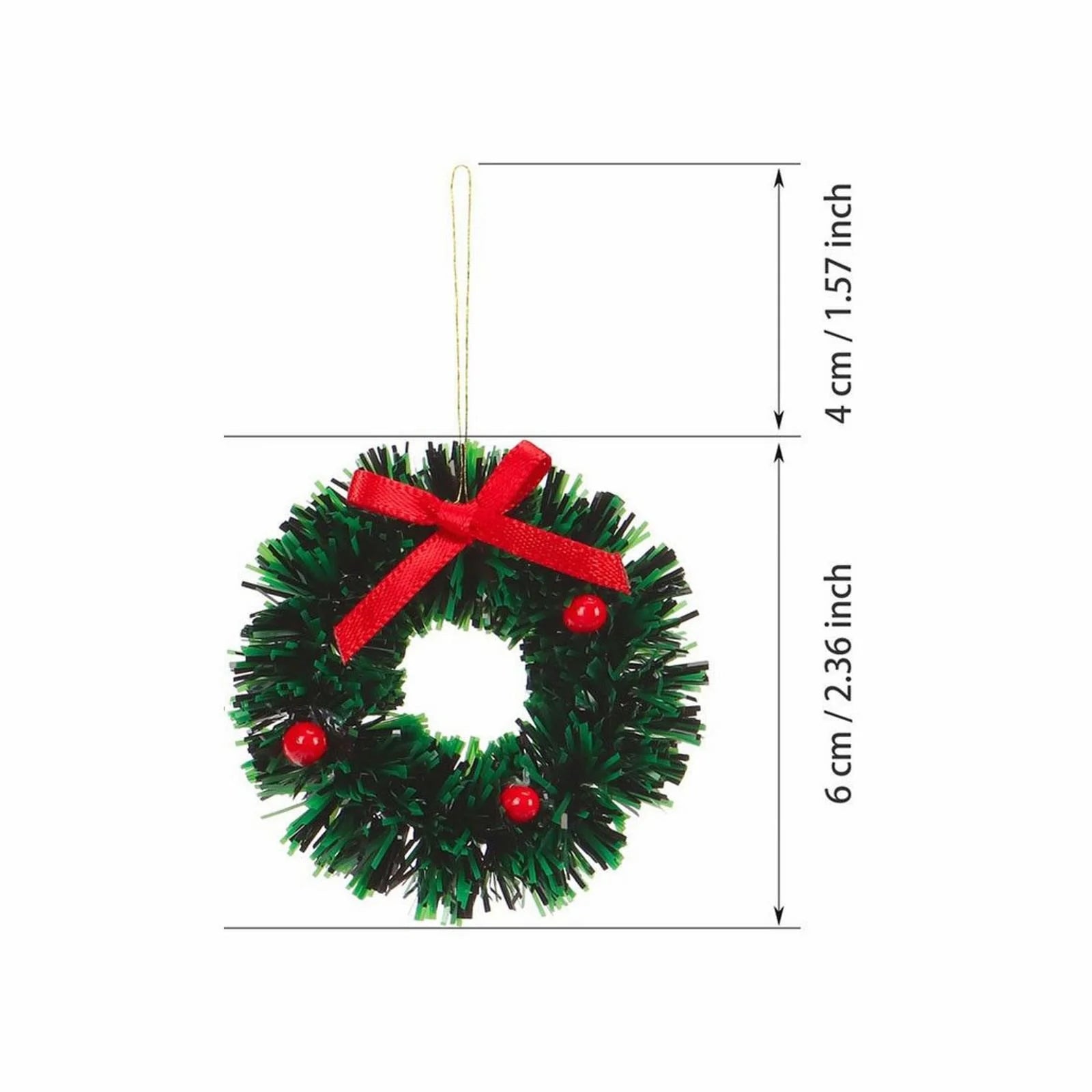 10pcs Mini Wreaths Green Dollhouse Decorations H94261