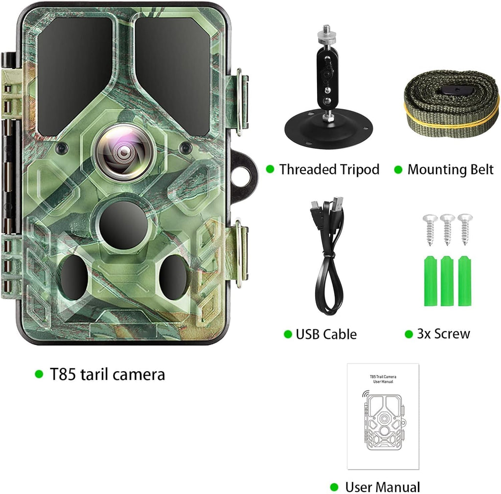 WiFi Trail Camera with Night Vision 65FT Motion Activated IP66 Waterproof Hunting Camera Y3062