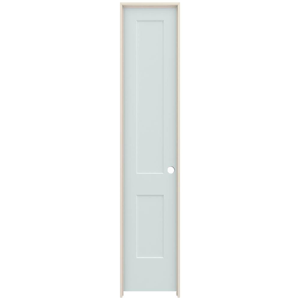 20 in. x 96 in. Light Gray Painted Left-Hand Solid Core Molded Composite MDF Single Prehung Interior Door Y856182