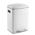White 10.5-Gallon Double Bucket Trash Can with Lid S282492