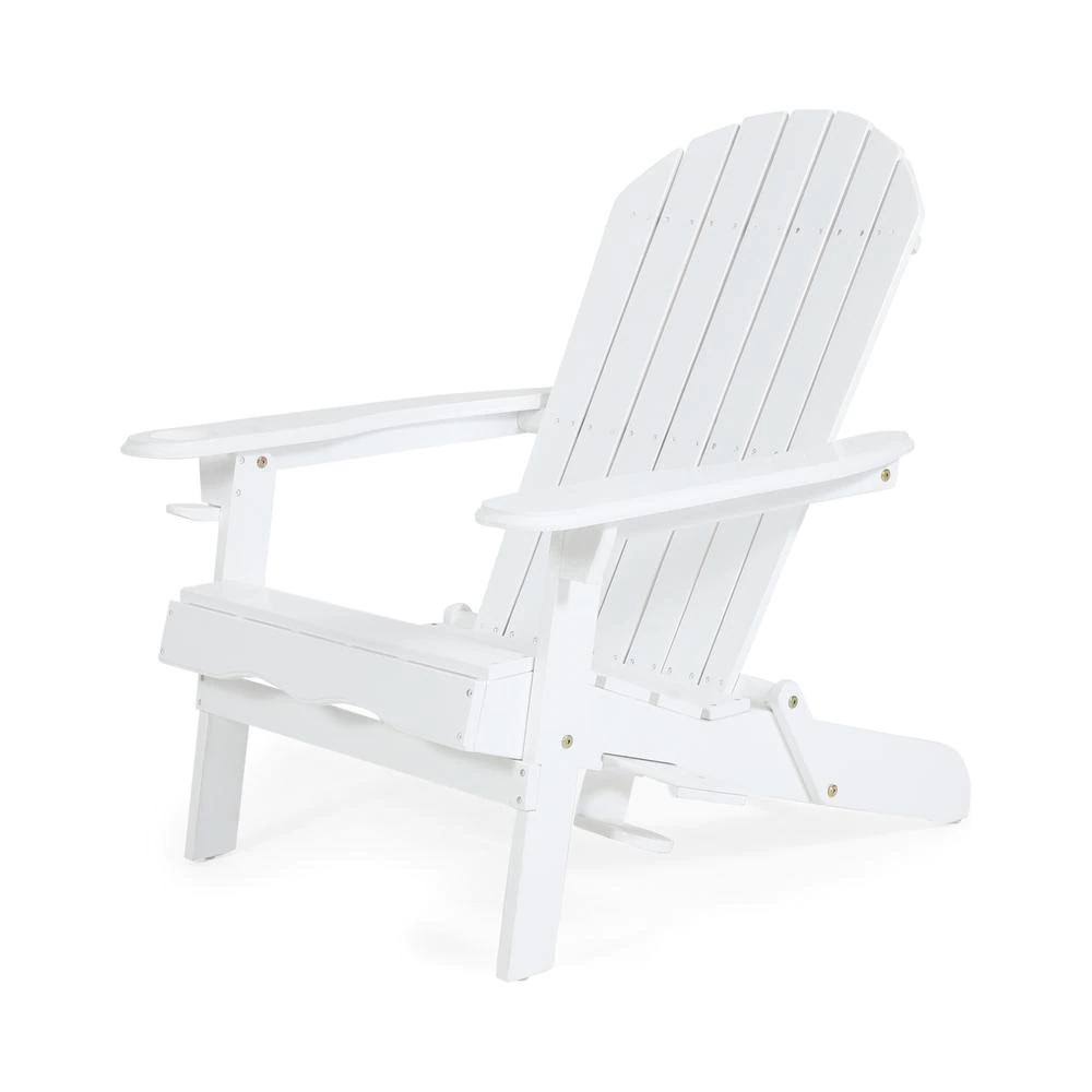 White Acacia Wood Adirondack Chair O62486