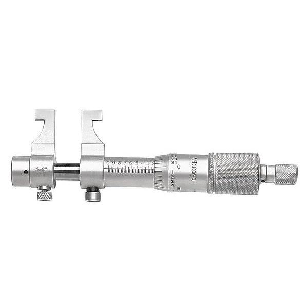 Carbide Satin Chrome Coated 1 to 2 inch Range Micrometer U39772