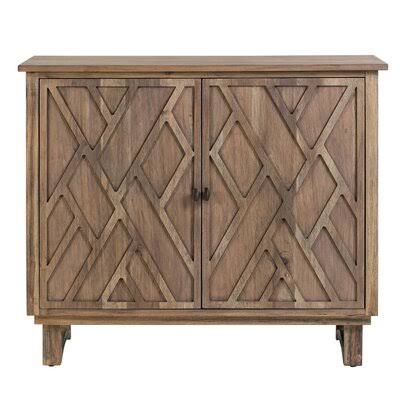 Chippendale Fretwork 2 Door Accent Cabinet W69048