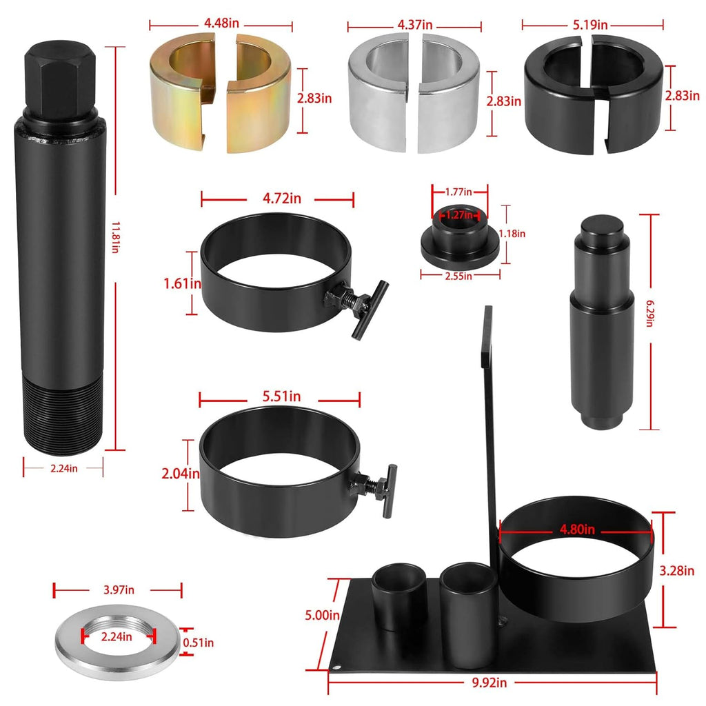 15PCS Differential Carrier Bearing Puller for Dana 30 44 50 60 D2637