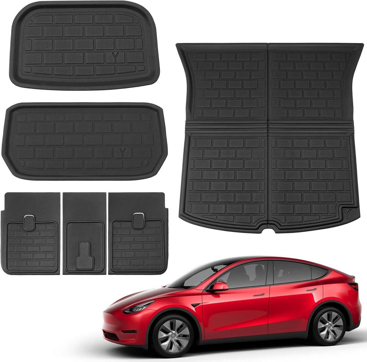 Tesla Model Y Trunk Mat Rear Storage Mat Cargo Liner Set of 9 Mats K5828