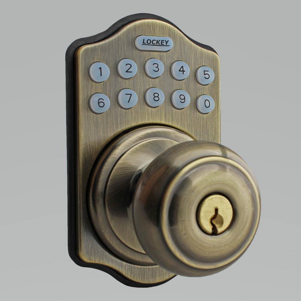 Antique Brass Digital Electronic Knob Lock O101