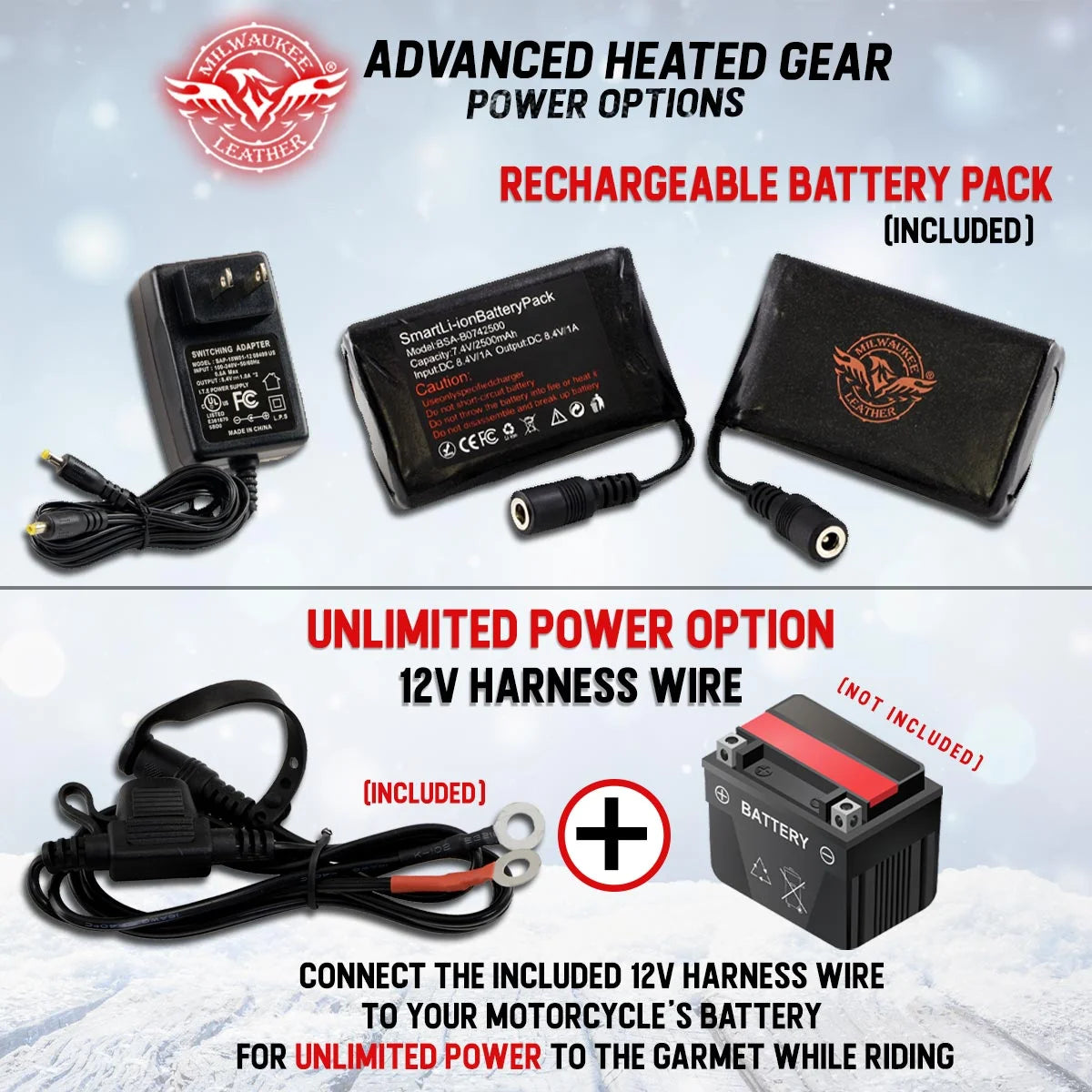Heated Winter Gloves with Battery E4276