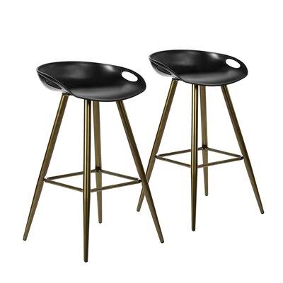 Black/Gold Bar Stool E245