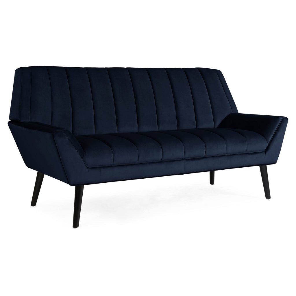 Navy Blue Velvet Sofa O769