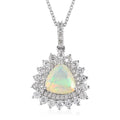 Natural Ethiopian Welo Opal 925 Sterling Silver Pendant Necklace I3242