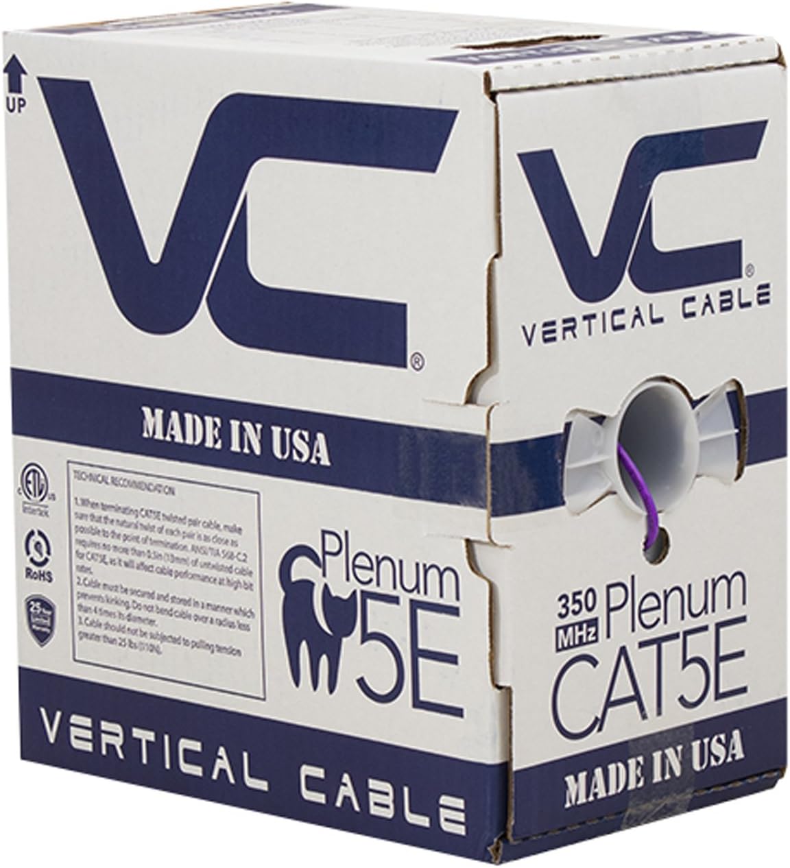 Bulk Ethernet Cable, 1000ft, Blue E9897