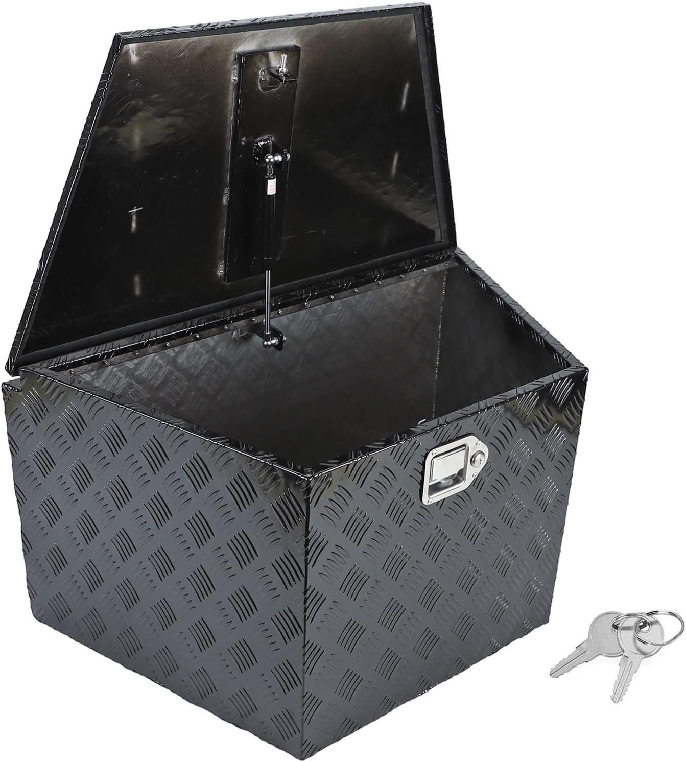 Black Heavy Duty Aluminum Trailer Tongue Tool Box with Lock J1927