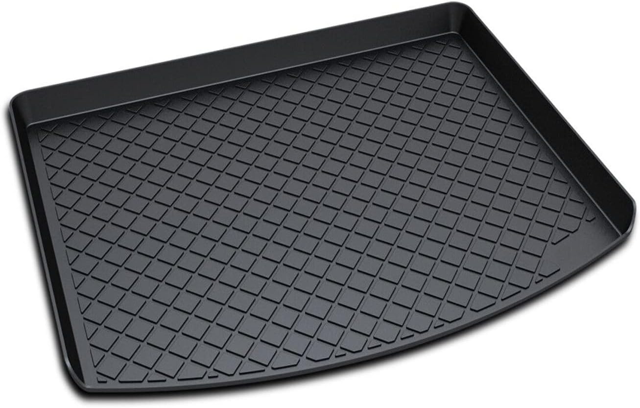 Black Heavy Duty Rubber Waterproof Rear Cargo Tray Trunk Floor Mat Protector Pack of 2 L273