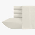 Ivory Split King 100% Cotton Sateen Sheets Set S39823