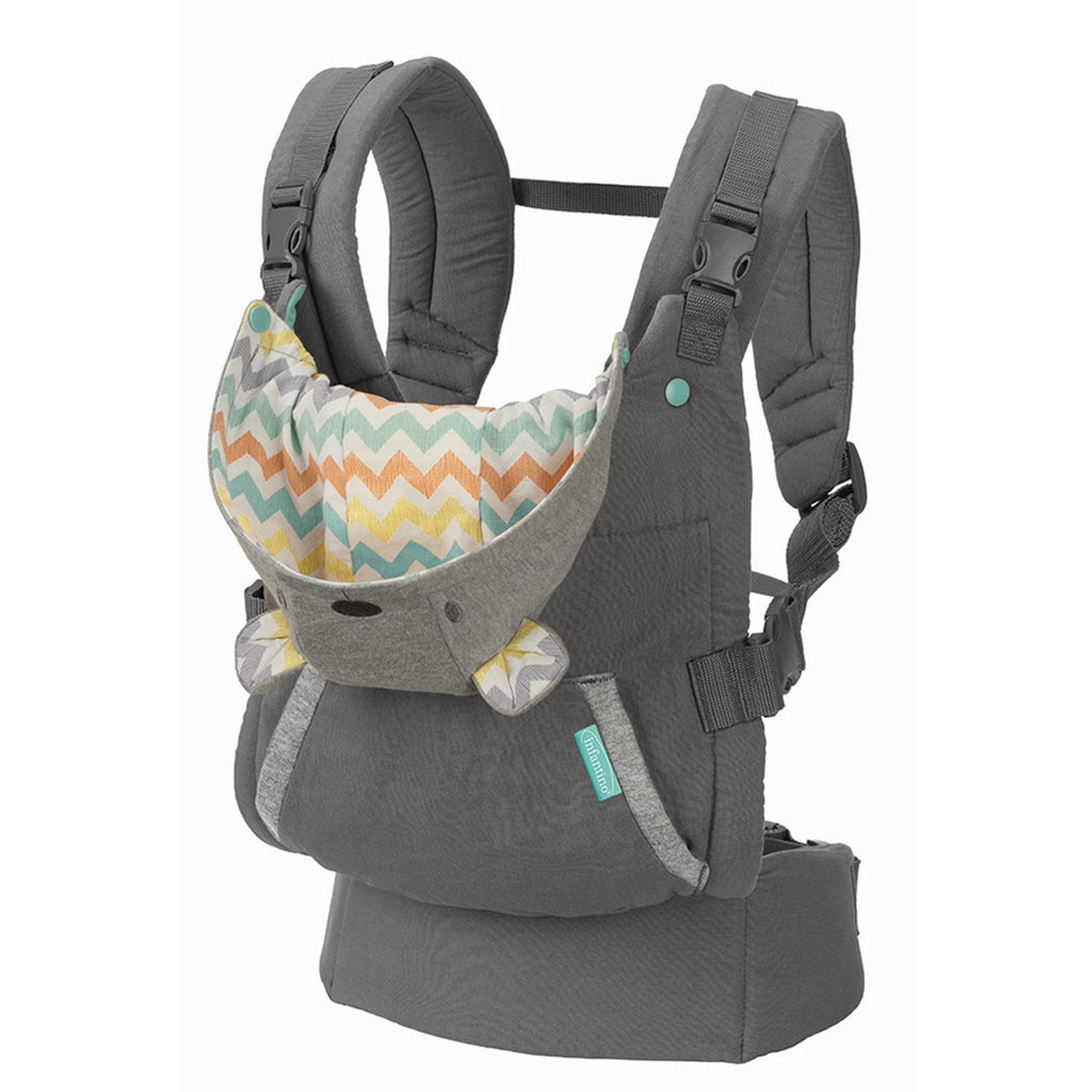 Ergonomic Hoodie Baby Carrier, 2-Position, 12-40lbs G838625