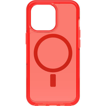 Clear Back Cover for MagSafe Polycarbonate Synthetic Rubber Red X421932