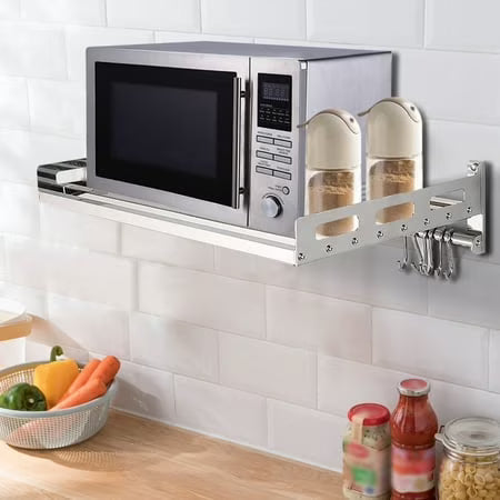 Stainless Steel Wall-Mounted Microwave Oven Rack M154