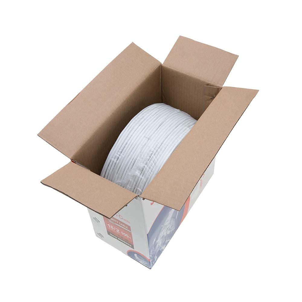 Bulk 18/2 Shielded Stranded Conductor Alarm Control Cable 500ft (FTP) Pack of 2 F2896
