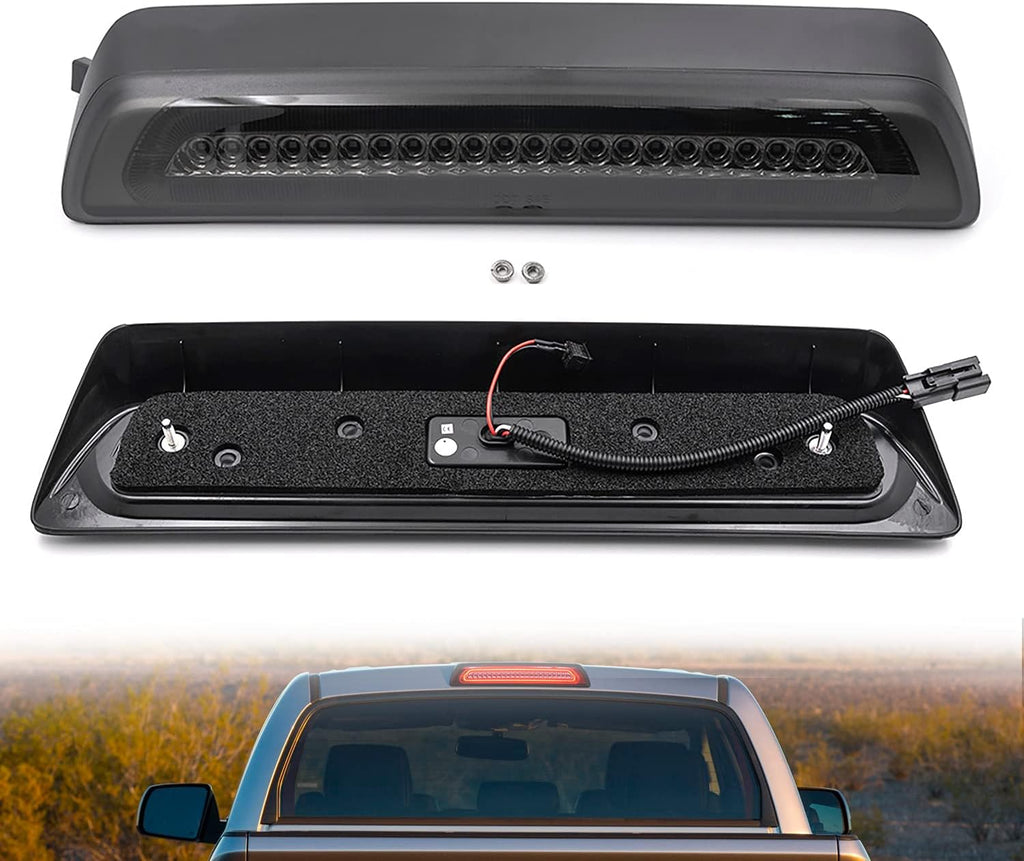 Red LED Strobe Third Brake Light with White Cargo Light Kit Euro Smoked Lens P281