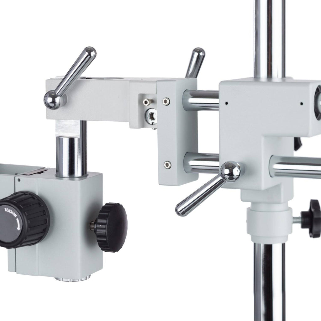 7X-90X Simul-Focal Stereo Zoom Microscope on Dual Arm Boom Stand U601