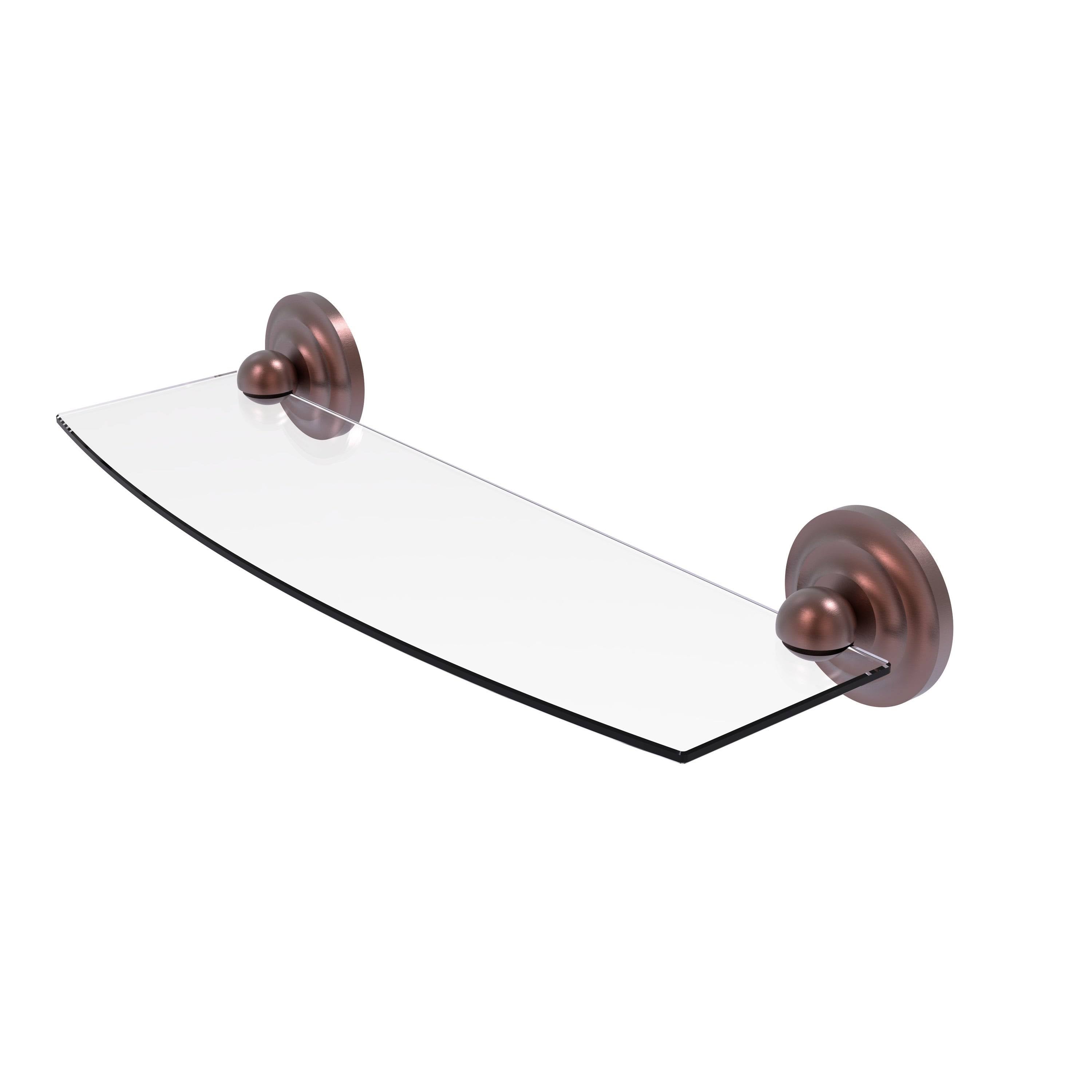 Polished Chrome 24 inch Glass Shelf T58412