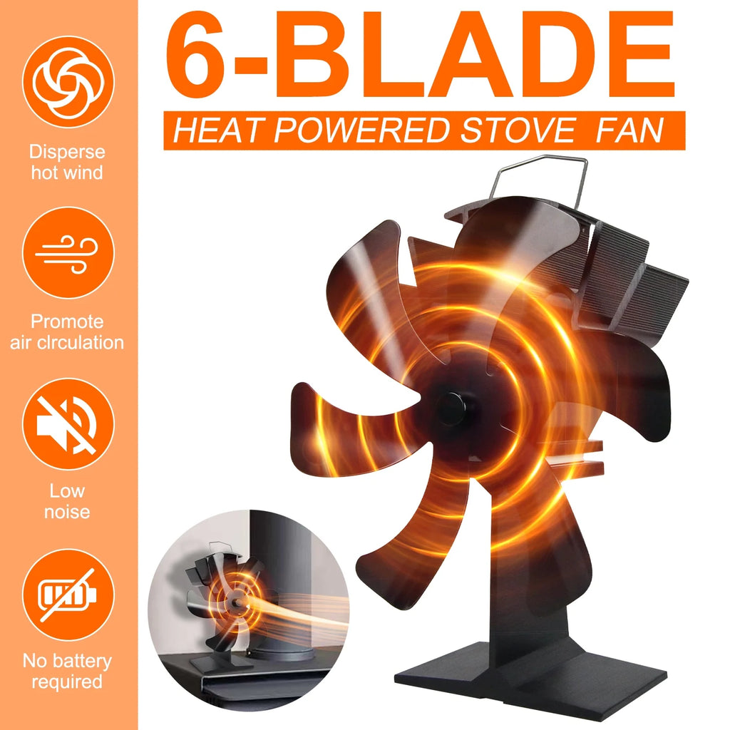 6 Blades Wood Stove Fan Z8494