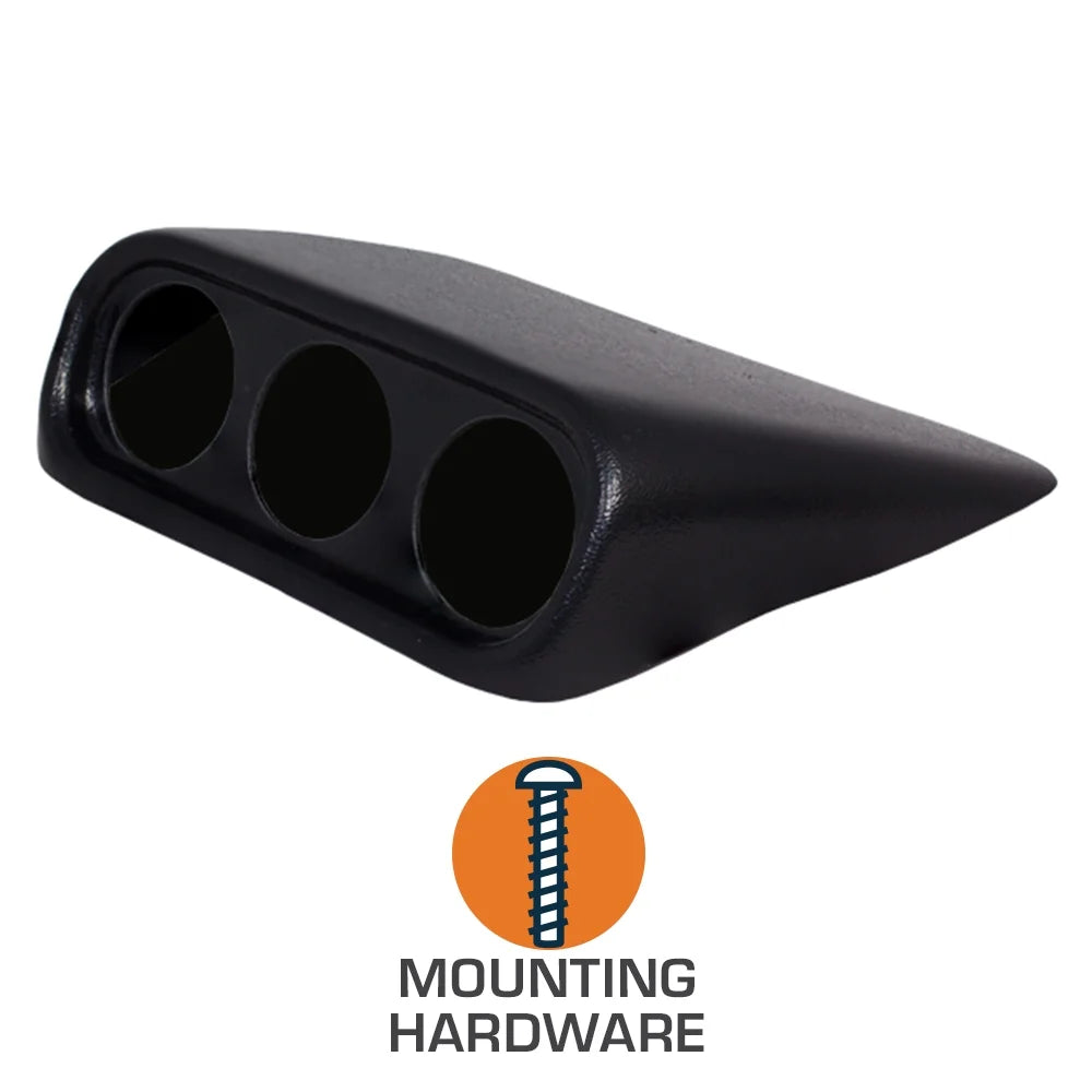 Black Triple Gauge Clock Replacement Pod for Subaru Impreza WRX Q5753