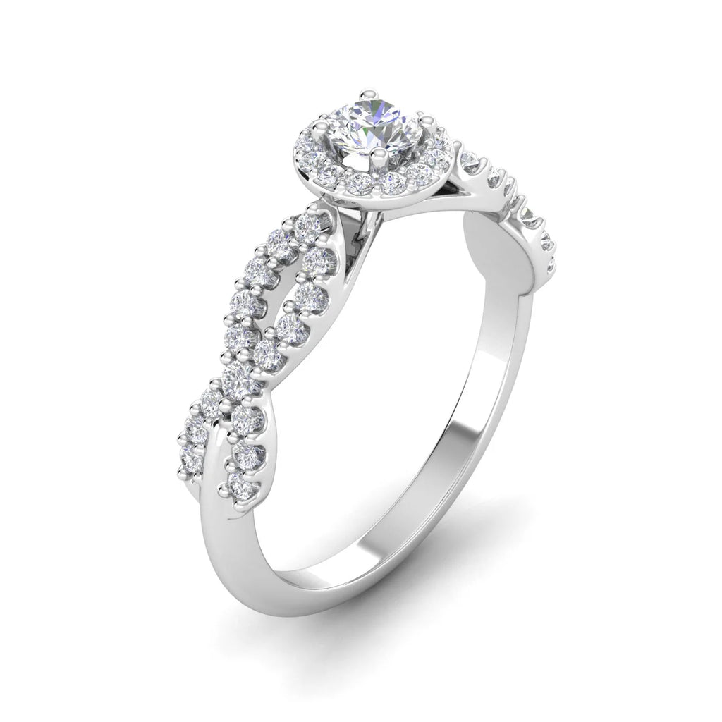 1/2 Carat TW Diamond Engagement Ring in 10k White Gold P6205
