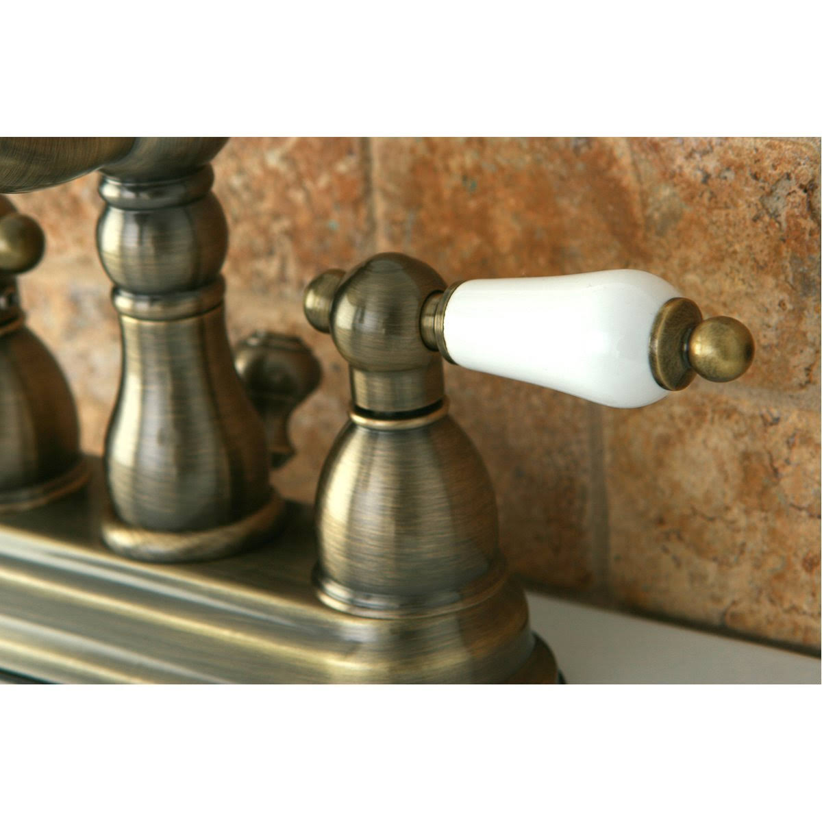 Polished Brass Centerset Lavatory Faucet with Retail Pop-Up N772799