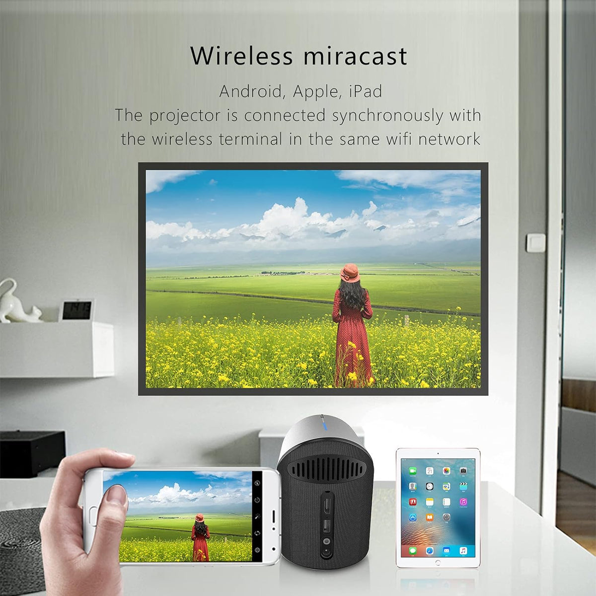 1080P Supported WiFi Mini Projector B513716