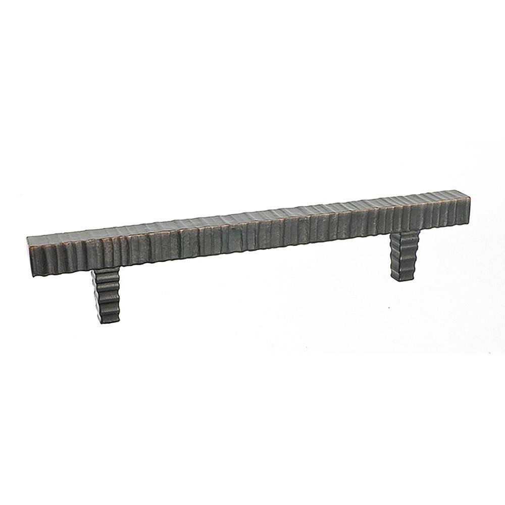 Antique Brass 17-1/4 in Square Bar Cabinet Pull N525