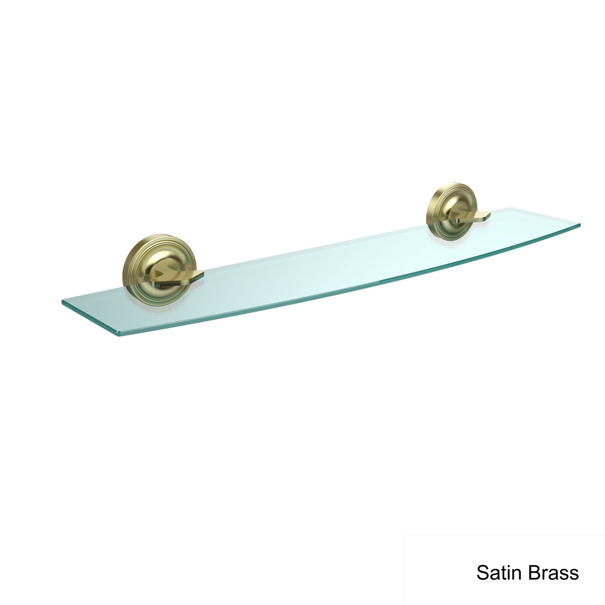 Polished Chrome 24 inch Glass Shelf T58412