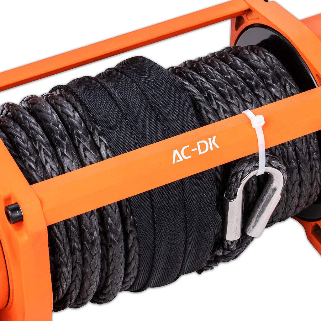 12000 lb Electric Winch with Synthetic Rope, 12V Wireless Remote Waterproof Winch J333