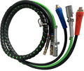 3 in 1 Wrap Air Power Brake Line 12 Ft 7 Way Copper Electrical Cable ABS Wire & Air Line Hose Assembly Heavy Duty Truck Tractor Trailer Parts O519