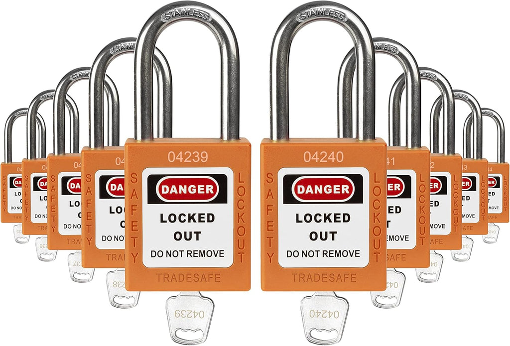 Red Lockout Tagout Padlocks, Pack of 2 T836