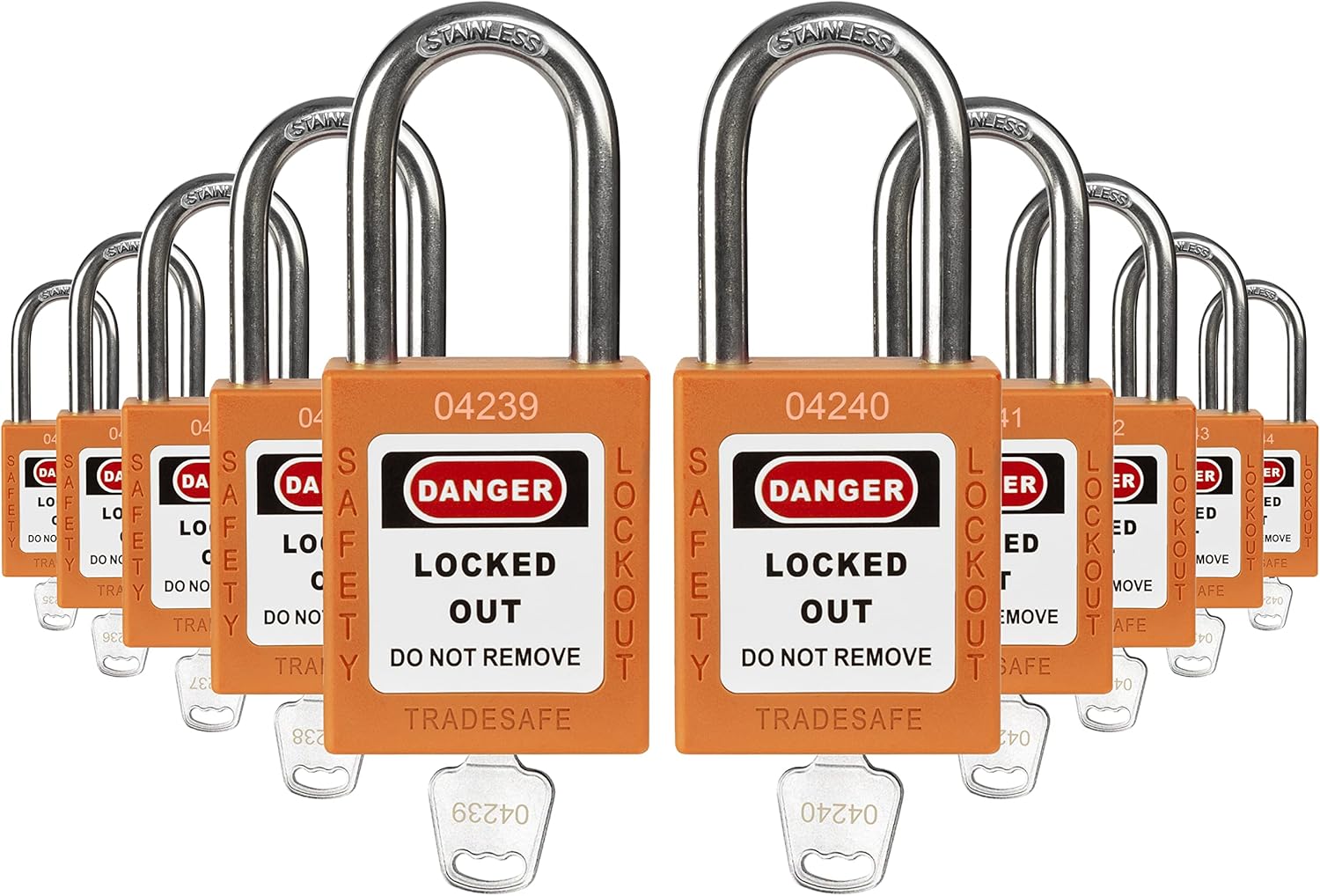 Red Lockout Tagout Padlocks, Pack of 2 T836