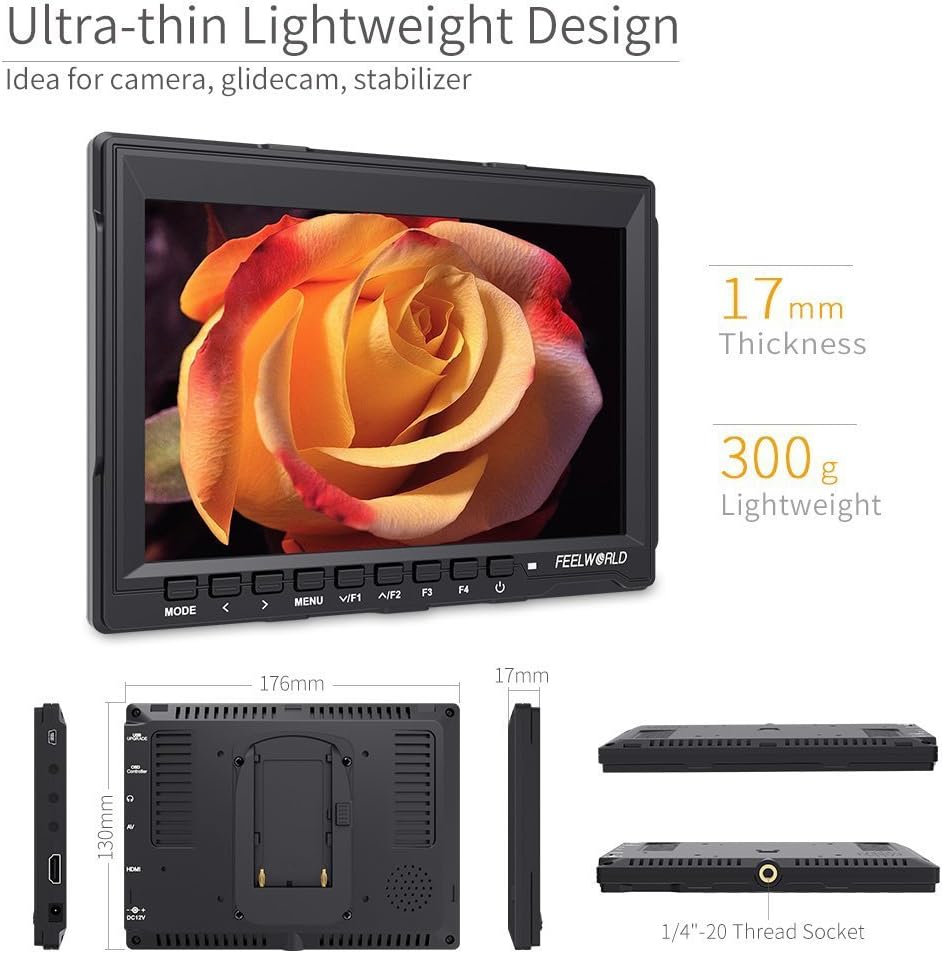 7" HD 1280x800 Field Monitor LCD IPS Screen N4326