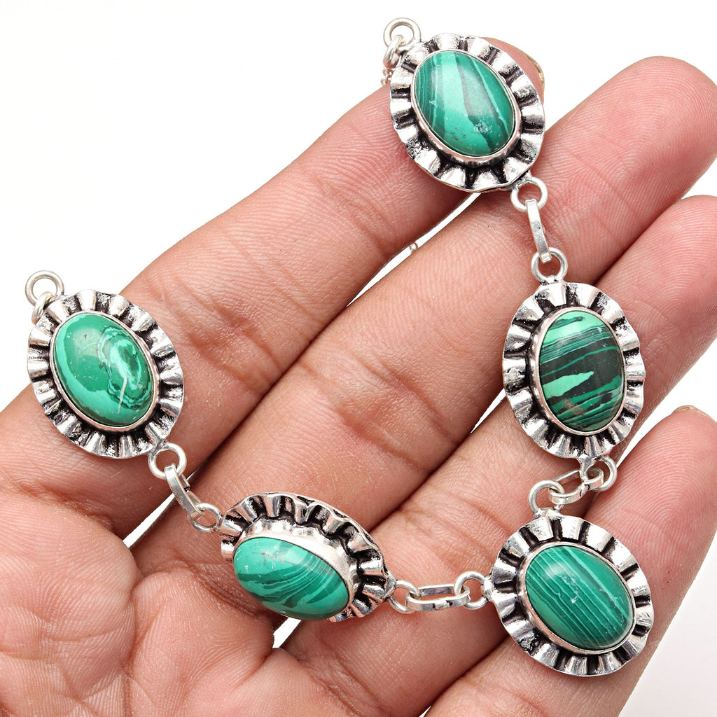 Malachite 925 Silver Necklace 20 in T58168