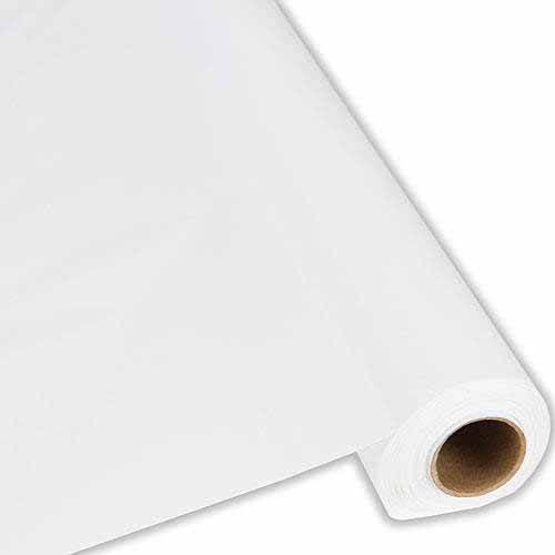 White Plastic Table Cover Roll R647