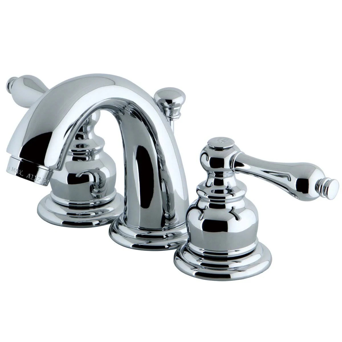 Chrome Two Handle Mini Widespread Lavatory Faucet with Retail Pop-Up T500