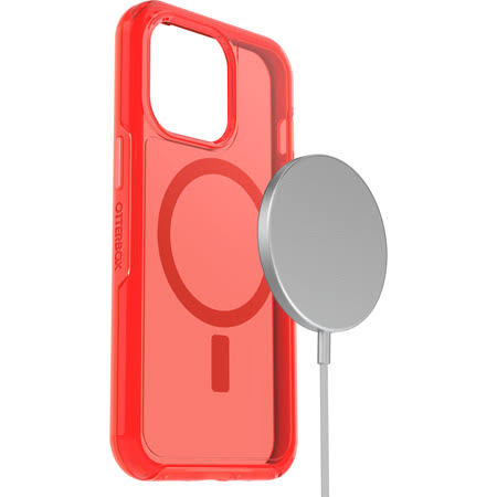 Clear Back Cover for MagSafe Polycarbonate Synthetic Rubber Red X421932