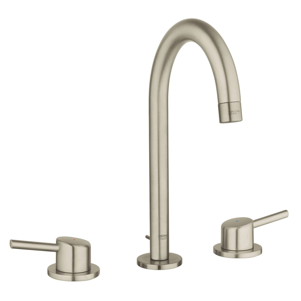 Brushed Nickel Double Handle Widespread Bathroom Faucet X4779