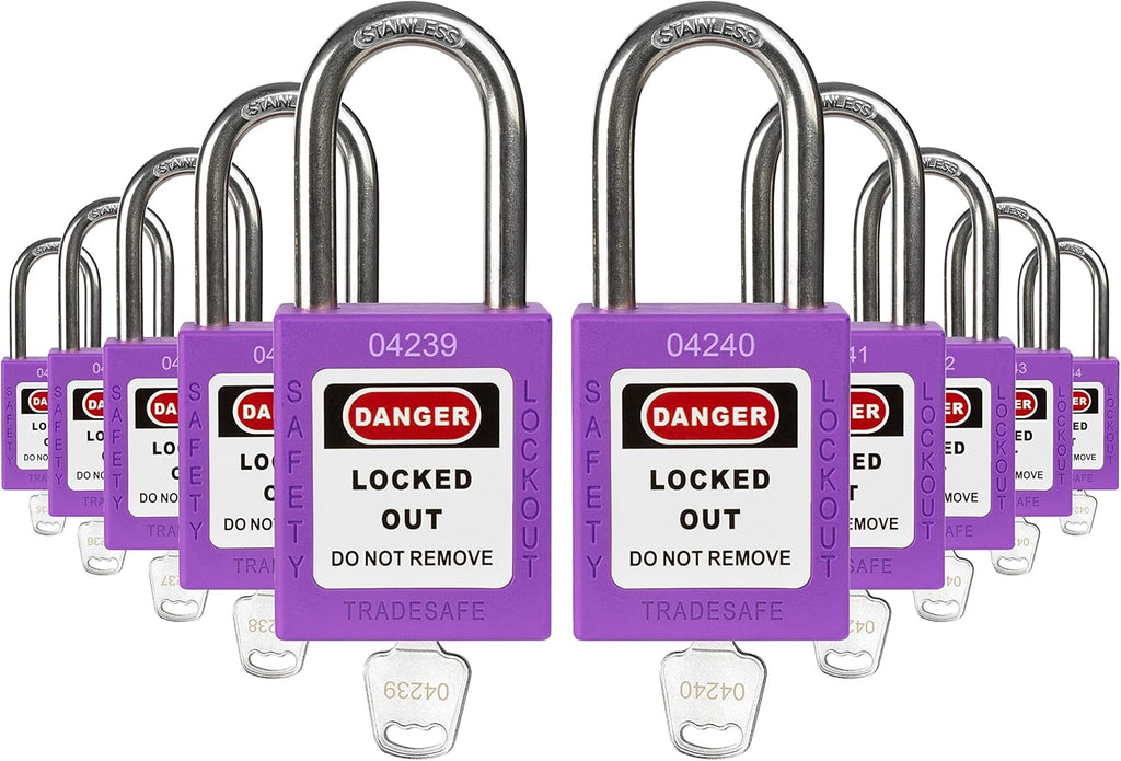 Red Lockout Tagout Padlocks, Pack of 2 T836