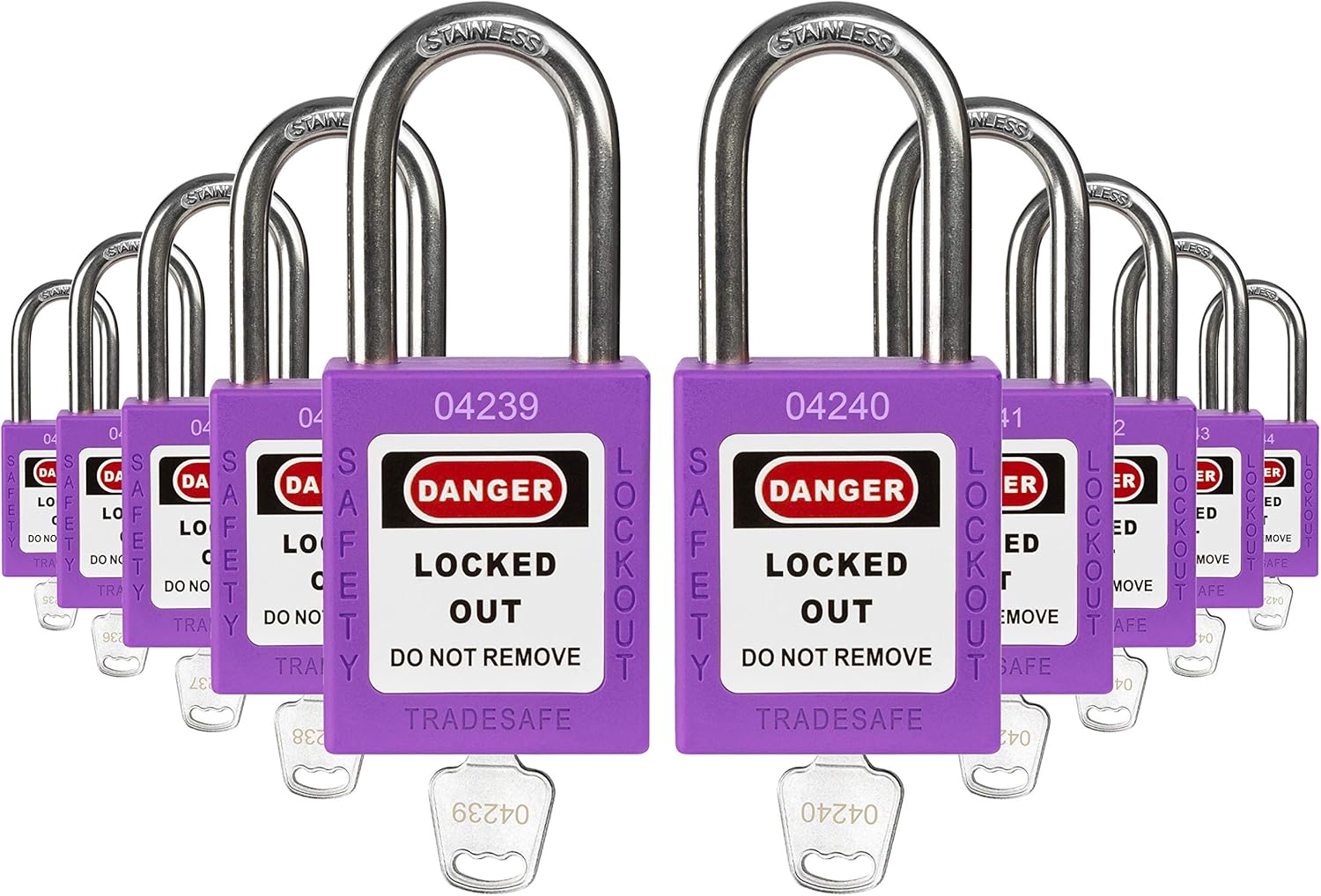 Red Lockout Tagout Padlocks, Pack of 2 T836