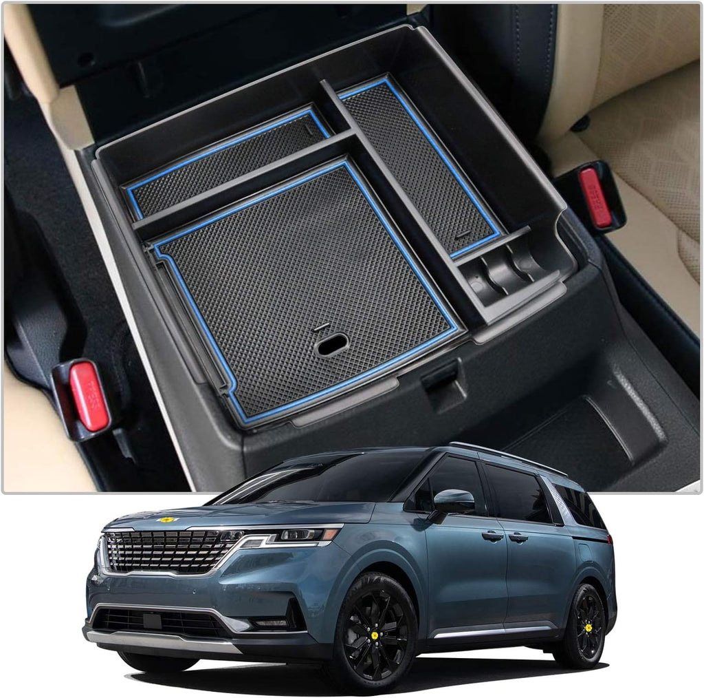 Console Organizer Tray ABS Black Red Trim R1230