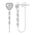 10K White Gold Round Diamond Stud Earrings C7473