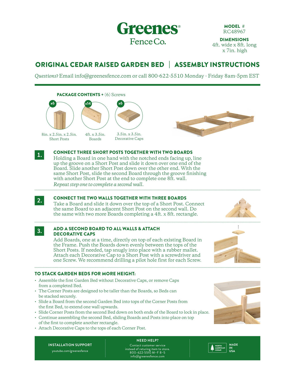 Cedar Raised Garden Bed Y99539