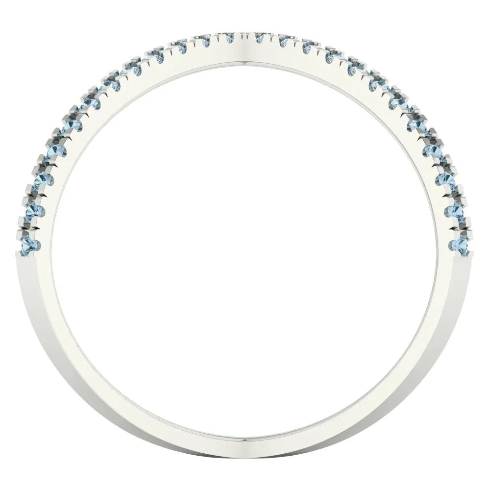 14k White Gold Statement Ring size 6.5 U56185
