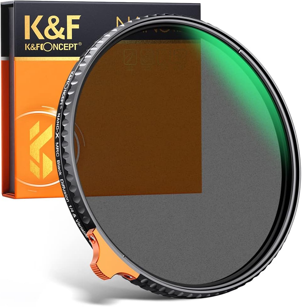 67mm Black Diffusion 1/4 Variable ND2-ND32 ND Filter 2-in-1 P3108