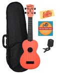 Tomato Red Soprano Ukulele with Hard Case M52372